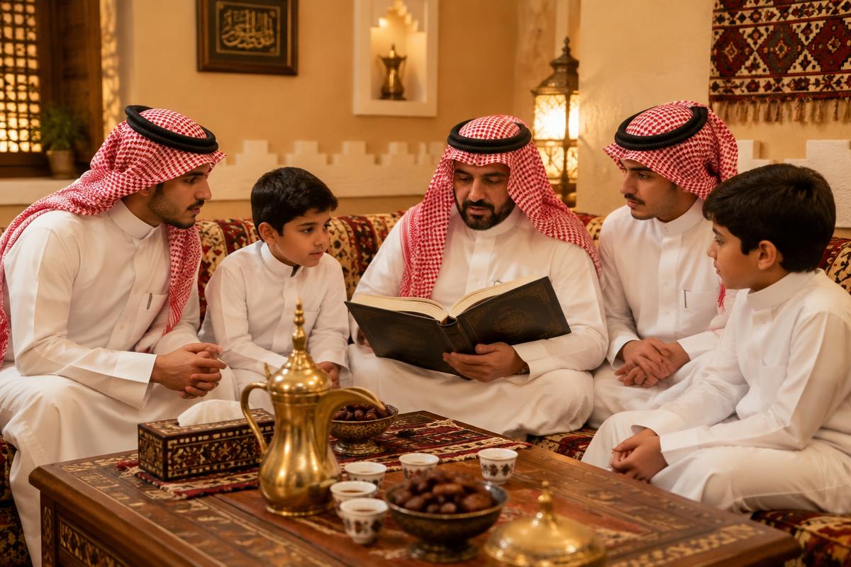 أسرة تقرأ معًا